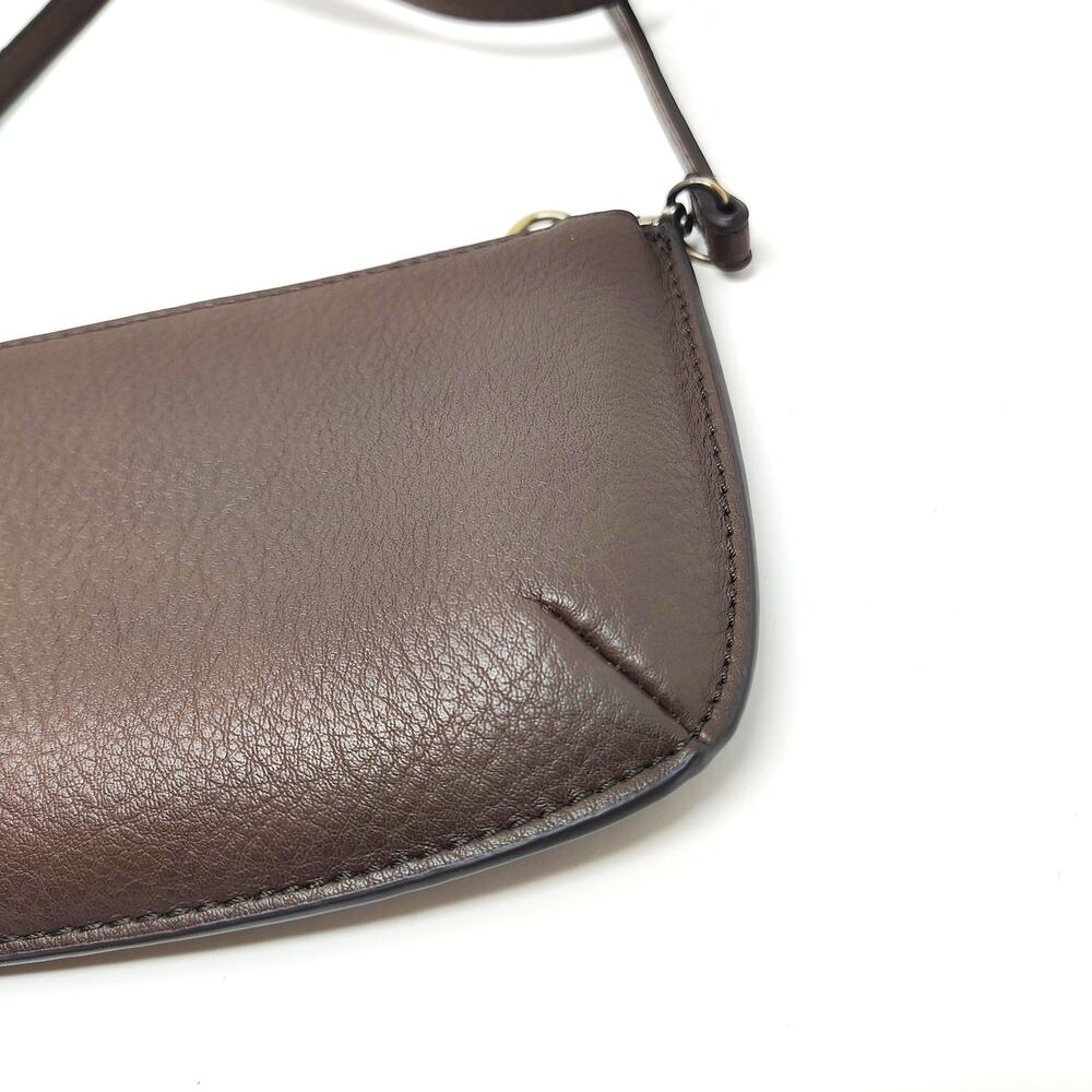 Joy Susan Crossbody Brown Faux Leather Vegan Purse Bag Minimalist Chic Boho - Picture 6 of 9